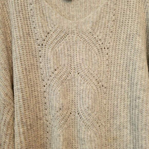 Rachel Rachel Roy Gray Pointelle Knit Sweater Size XL - Picture 3 of 5